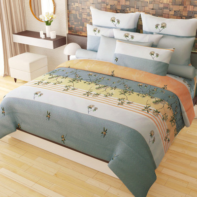 Flipkart SmartBuy 152 TC Microfiber Double Striped Bedsheet (Pack of 3, Multicolor)
