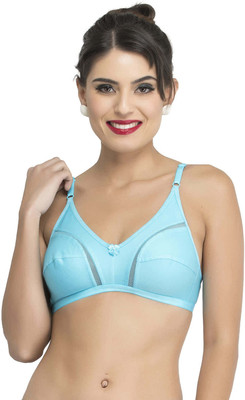 SSoShHub Front sexy bra Girls Full Coverage Non Padded Bra(Light Blue)