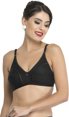 SSoShHub Front sexy bra Girls Full Coverage Non Padded Bra(Black)