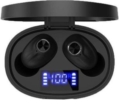 Gannu R-857 Wireless Bluetooth V5.0 Earbuds w LED display Bluetooth Headset(Black, True Wireless)