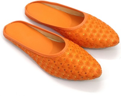 Apratim Women Orange Flats