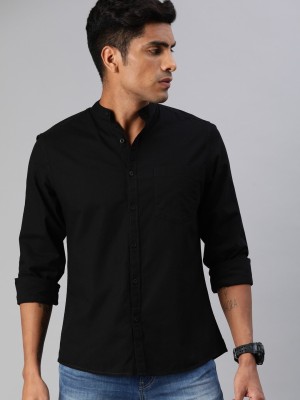 Roadster Men Solid Casual Black Shirt