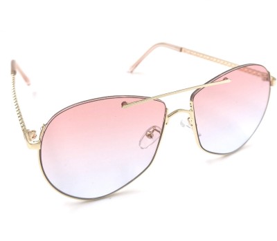 creative group Rectangular Sunglasses(For Men & Women, Pink)