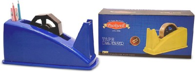 Packwell Single Sided Desktop Tape Dispenser (Manual)(Set of 1, Blue)