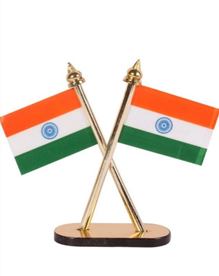 ELECTRIBLES India Rectangle Car Dashboard Flag(Nylon)