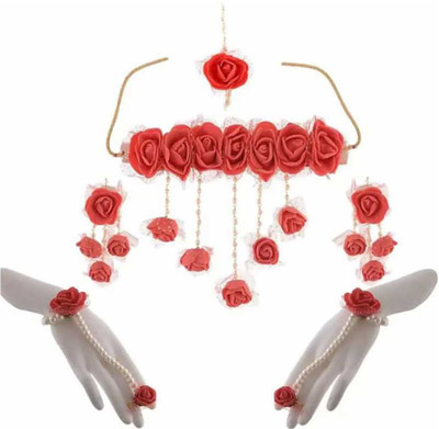 Ratson Fabric Red, White Jewellery Set(Pack of 1)