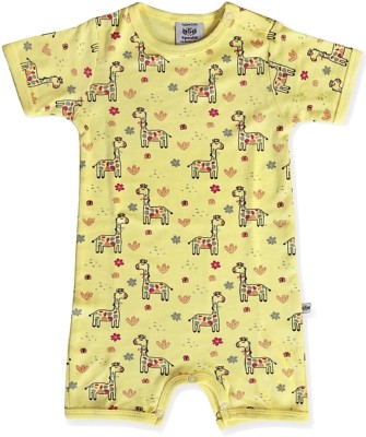 Lil Star Baby Boys & Baby Girls Casual Dungaree Romper(Yellow)