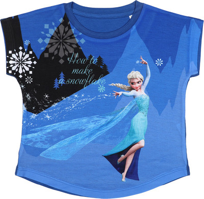 FROZEN Girls Casual Polycotton Top(Blue, Pack of 1)