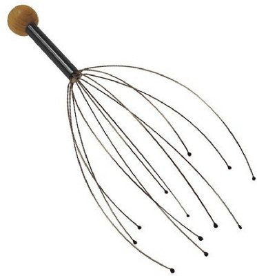 SOMUDEE Handle Cap Head Massager Head Neck Scalp Massager - 1 PC Massager(Steel)