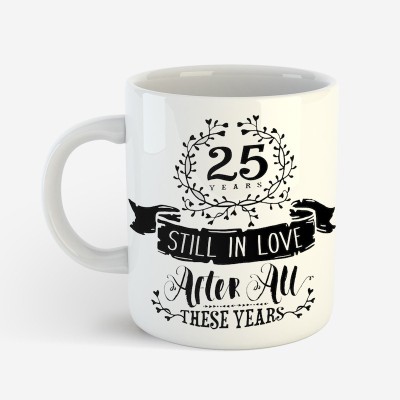 Art Attack Gallery Anniversary Printed Coffee Ceramic Coffee Mug(350 ml)