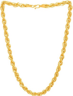 Happy Stoning Thick 22kt Gold Plated Singapore Link Rope Chain Gold-plated Plated Brass Chain