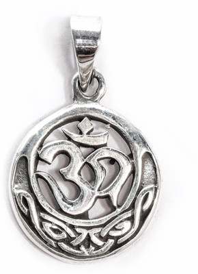 jsaj 925 Sterling Silver OM PENDENT LOCKET IN SMALL SIZE Sterling Silver Sterling Silver Pendant