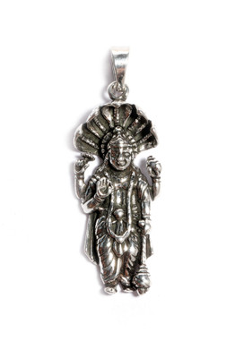 jsaj GOD PENDENT LOCKET LORD KRISHNA JI IN MEDIUM SIZE UNISEX PENDENT Sterling Silver Silver Pendant