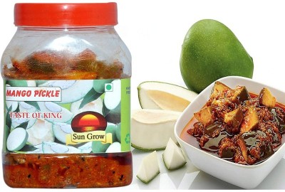 Sun Grow Organic Homemade Punjabi Spicy Mango Pickle Pure Mustard Oil (Real Taste of Punjabi Pickles) Masaledar Aam Ka Achaar 1Kg Mango Pickle(1 kg)