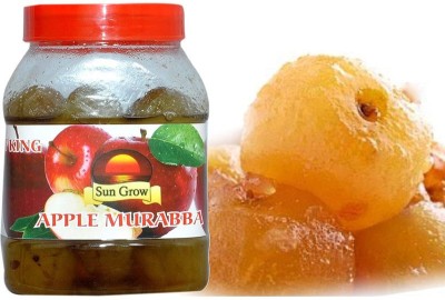 Sun Grow Organic Homemade Sweetish Kashmiri Green Apple Murabba With Elaichi (Immunity Booster Pack) 1Kg Apple Murabba(1 kg)