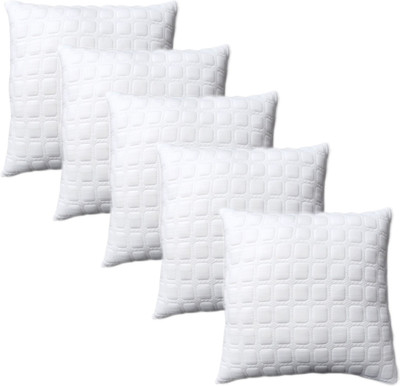 Dreamfactory Polyester Fibre Geometric Cushion Pack of 5(White)