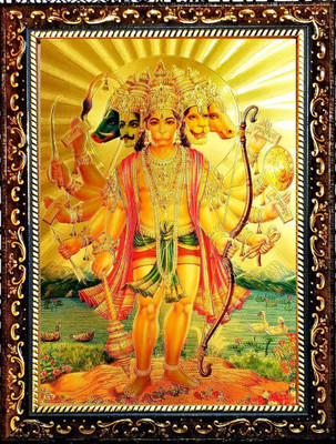 SUNINOW Panchmukhi Hanuman jee Religious Frame