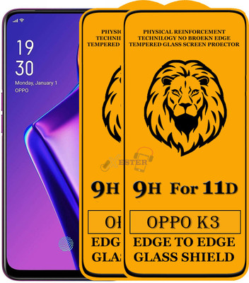 Xester Edge To Edge Tempered Glass for OPPO K3(Pack of 2)