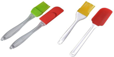 Enlace Spatula Combo with Brush 2 Pcs each Non-Stick Spatula(Pack of 4)