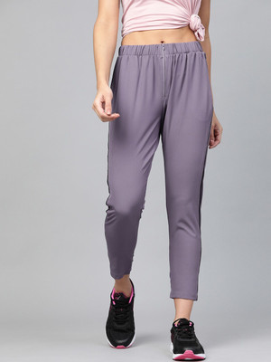 HRX by Hrithik Roshan Solid Women Purple Track Pants