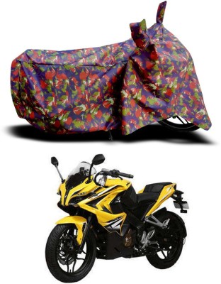 ANTHUB Waterproof Two Wheeler Cover for Bajaj(Pulsar 200 NS DTS-i, Multicolor)