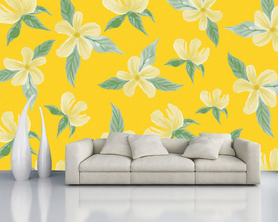COLOR SOLUTION Floral & Botanical Multicolor Wallpaper(228 cm x 40 cm)