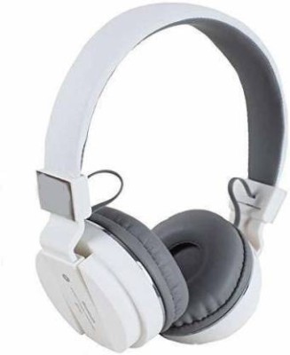 BAGATELLE High Quality Rich Bass SH-12 with FM, SD Card Bluetooth Bluetooth(White, Grey, On the Ear)