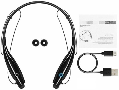 SSN Global HiFi HBS-730 3D Ultra Bass Powerful Sound Neckband Bluetooth Earphones S250 Bluetooth Headset(Black, In the Ear)