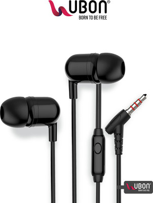 Ubon UB-760 In-ear Wired Champ Earphone Wired Headset(Black, In the Ear)