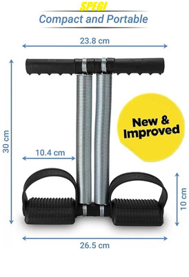 Spegi gear Double Spring Tummy Trimmer, Ab Exerciser - Multipurpose Fitness Equipment Ab Exerciser(Silver)
