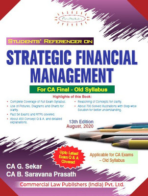 Padhuka's Student's Referencer on Strategic Financial Management for CA Final - 13/e, August 2020(Paperback, CA G. Sekar, CA B. Saravana Prasath)