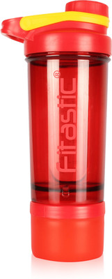 Fitastic 500 ml Tritan Shaker(Pack of 1, Red, Yellow)