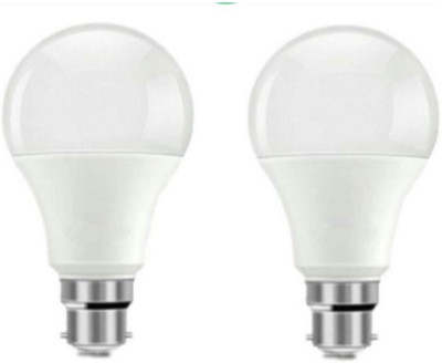 Saish Solutions 5 W Basic Round B22 LED Bulb(White, Pack of 2)