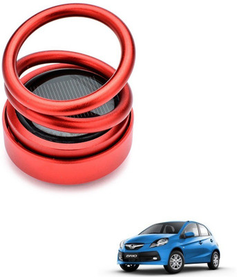 Auto Smart Look ASL2470 Car Solar Ring Air Freshener Double Loop Rotary Air Conditioner Dashboard Air Freshener Perfume Red For Honda Brio Air Purifier(Pack of 1)