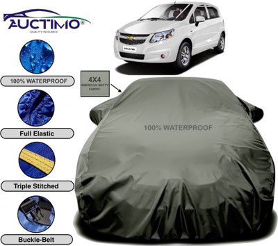 AUCTIMO Car Cover For Chevrolet Sail U-VA (With Mirror Pockets)(Grey)