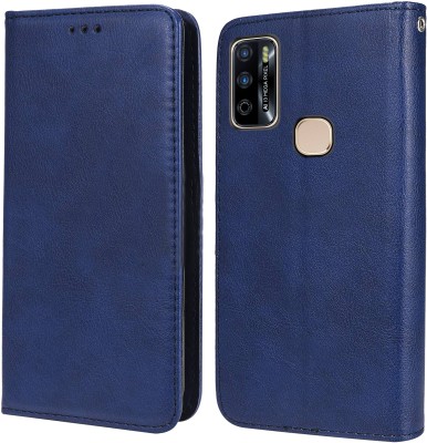 Unistuff Flip Cover for Infinix Smart 4 Plus, Infinix Smart 4(Blue, Dual Protection, Pack of: 1)