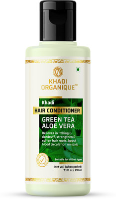 khadi ORGANIQUE Herbal Natural Green Tea & Aloe Vera Hair Conditioner(210 ml)