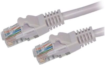 QUANTUM LAN Cable 5 m 5 mtrs Cat5 Patch Cable(Compatible with LAPTOPS, DESKTOPS, GAMING CONSOLES, TV, White, One Cable)