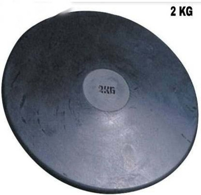 Ankaro PU Black discus throw 2kg Plastic Discus Throw Disc(2 kg)