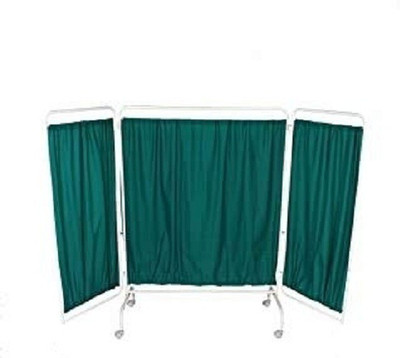 pmps premium bedside screen 3 fold with green curtain & unbreakable wheels Bedside Screen(Number of Folds :  3)