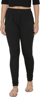 N-gal Churidar  Ethnic Wear Legging(Black, Solid)