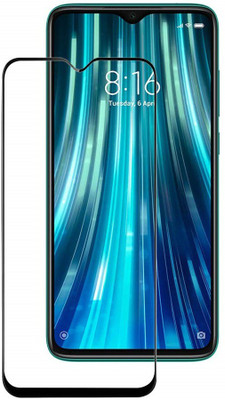 HOBBYTRONICS Edge To Edge Tempered Glass for REDMI NOTE 8(Pack of 2)