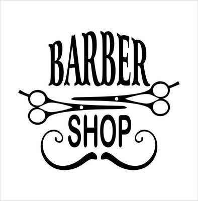 amazinghub 60 cm a...barbers878 Self Adhesive Sticker(Pack of 1)