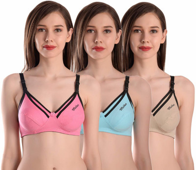 Apurwa Fashion Women Maternity/Nursing Non Padded Bra(Multicolor)