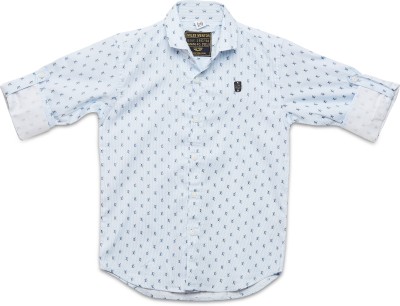 Oks Boys Boys Printed Casual Blue Shirt