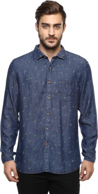 RED CHIEF Men Self Design Casual Blue, Yellow Shirt