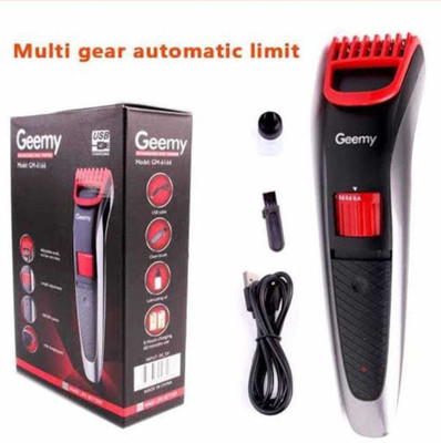 Geemy gm6166 Trimmer 60 min  Runtime 1 Length Settings(Black)