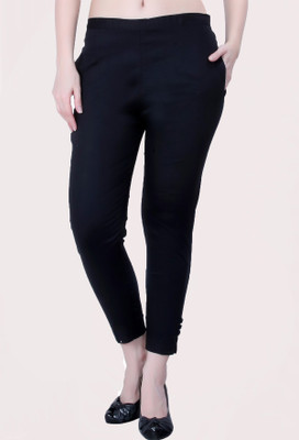 V-Girl Slim Fit Women Black Trousers