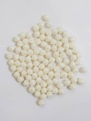 BBS DEAL 8mm Material Artificial Design White Moti Balls Pearls Beads For Jewellery Making 100 PCS