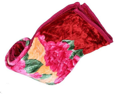 GKM Floral Double AC Blanket for  Mild Winter(Woollen Blend, Multicolor)